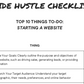 Side Hustle Checklist - Top 10 Things To-Do When Starting a Side Hustle - Planner, Digital, Canva Template