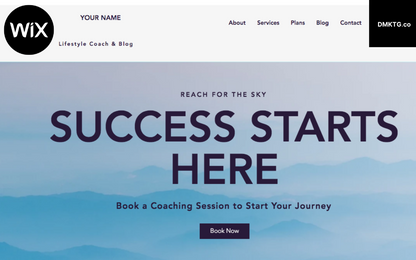 Wix Template Website for Lifestyle Coach with Blog & Shop
