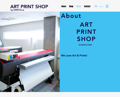 Wix Template Website for Art, Print, Shop